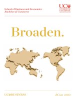 School of Business and Economics Bachelor of Commerce: Broaden docx