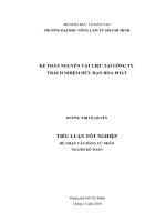 kế toán nguyên vật liệu tại công ty trách nhiệm hữu hạn hòa phát