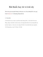 Bài thuốc hay từ vỏ trái cây potx