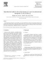 hydrothermal synthesis and crystal structure of a novel one - dimensional tritungstate