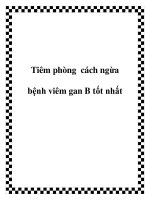 Tiêm phòng cách ngừa bệnh viêm gan B tốt nhất doc