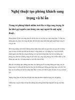 Nghệ thuật tạo phòng khách sang trọng và bí ẩn pptx