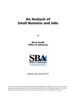 An Analysis of Small Business and Jobs by Brian Headd Office of Advocacy pot