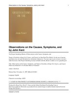 Observations on the Causes, Symptoms pot