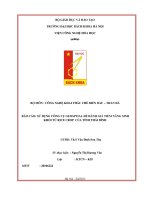 báo cáo sử dụng công cụ geosptial để đánh giá tiềm năng sinh khối từ rice crop của tỉnh thái bình