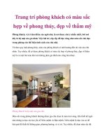 Trang trí phòng khách có màu sắc hợp về phong thủy, đẹp về thẩm mỹ pot