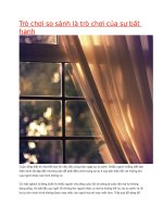 trò chơi so sánh là trò chơi của sự bất hạnh