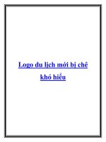 Logo du lịch mới bị chê khó hiểu.Hình ảnh biểu tượng chưa liên tưởng tới pdf