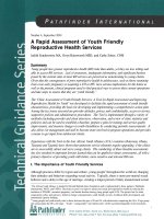 A Rapid Assessment of Youth Friendly Reproductive Health Services potx
