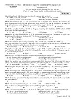 ĐỀ THI CHỌN HỌC SINH GIỎI LỚP 12 NĂM HỌC 2009-2010 Môn: HOÁ HỌC docx
