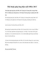 Thủ thuật giúp tăng hiệu suất Office 2013 docx