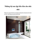 Những bộ sưu tập bồn tắm cho nhà nhỏ potx