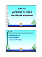 Phân tích môi trường. thị trường và chiến lược kinh doanh pptx