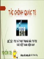 slide fdi và thực trạng đầu tư fdi vào việt nam hiện nay