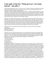 Cảm nghĩ về bài thơ “Tiếng gà trưa” của Xuân Quỳnh – bài mẫu 3