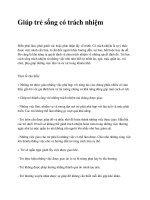 Giúp trẻ sống có trách nhiệm ppt