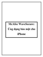 McAfee WaveSecure: Ứng dụng bảo mật cho iPhone pptx