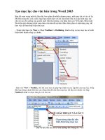 Tạo mục lục cho văn bản trong word 2003