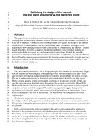 Rethinking the design of the Internet: The end to end arguments vs. the brave new world docx