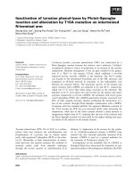 Báo cáo khoa học: Inactivation of tyrosine phenol-lyase by Pictet–Spengler reaction and alleviation by T15A mutation on intertwined N-terminal arm docx
