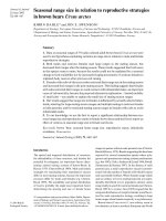 Blackwell Publishing Ltd. Seasonal range size in relation to reproductive strategies in brown bears Ursus arctos pot