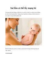 Sai lầm có thể lấy mạng bé pdf