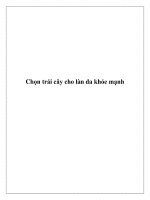 Chọn trái cây cho làn da khỏe mạnh pptx