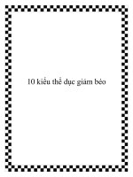 10 kiểu thể dục giảm béo ppt