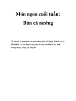 Món ngon cuối tuần: Bún cá nướng doc