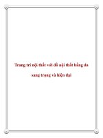 Trang trí nội thất với đồ nội thất bằng da sang trọng và hiện đại ppt