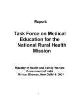 Report: Task Force on Medical Education for the National Rural Health Mission potx