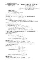KIỂM TRA CHẤT LƯỢNG HỌC KỲ I Năm học: 2012-2013 Môn thi: TOÁN- Lớp 10 pdf