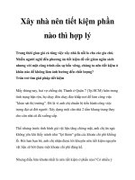 Xây nhà nên tiết kiệm phần nào thì hợp lý pot