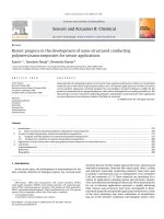 recent progress in the development of nano - structured conducting