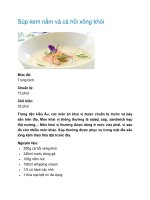 Súp kem nấm và cá hồi xông khói pptx