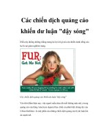 Các chiến dịch quảng cáo khiến dư luận 