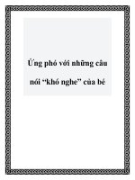 Vì sao trẻ hoảng sợ khi ngủ? docx