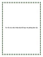 Tư vấn xây nhà ở hiện đại kết hợp văn phòng làm việc pptx