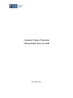 Consumer Finance Protection with particular focus on credit ppt