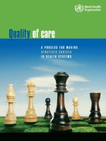 Quality of care A process for making strategic choices in health systems potx