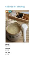 Cháo hoa cúc bổ dưỡng pdf
