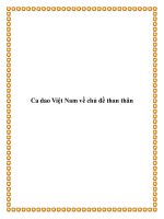 Ca dao Việt Nam về chủ đề than thân pot