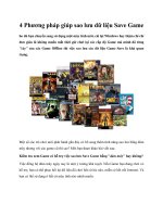 4 Phương pháp giúp sao lưu dữ liệu Save Game pdf