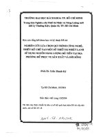 Nghiên cứu lựa chọn quy trình công nghệ thiết bị, chế tạo một số thiết bị nhiệt lạnh sử dụng nguồn năng lượng rẻ tiền tại địa phương để phục vụ sản xuất đời sống potx