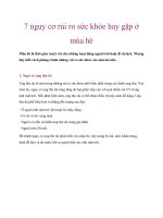 7 nguy cơ rủi ro sức khỏe hay gặp ở mùa hè pptx