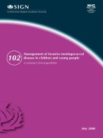 Management of invasive meningococcal disease in children and young people pdf