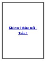 Khi con 9 tháng tuổi – Tuần 1 potx