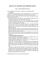 QUẢN LÝ NGUỒN LỰC BUỒNG MÁY pptx