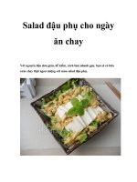 Salad đậu phụ cho ngày ăn chay pdf