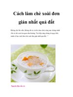 Cách làm chè xoài đơn giản nhất quả đất doc